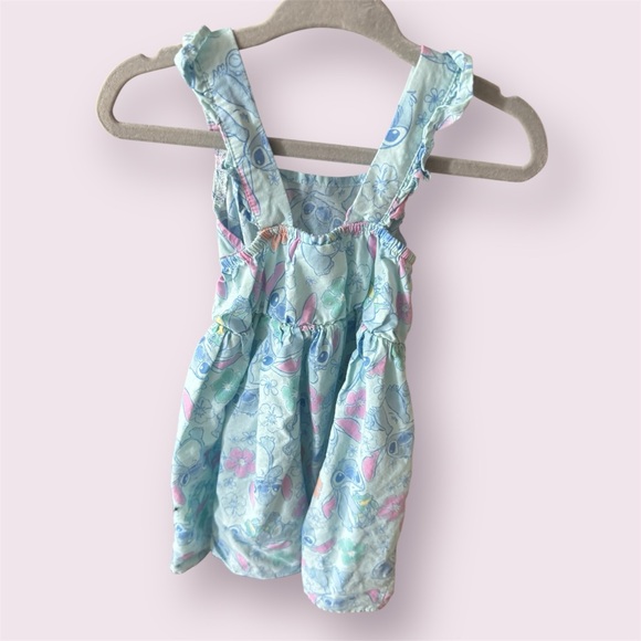 Disney Stitch Blue and Pink Summer Dress with Floral Print (2T) - Picture 2 of 4